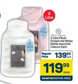 Pick n Pay Hypermarket Home Classix 2 Litre Plush Pocket Hot Water Bottle offer