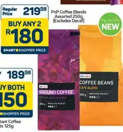 Pick n Pay Hypermarket PnP Coffee Blends Assorted 250g offer