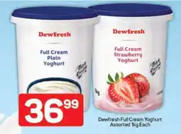 Pick n Pay Dewfresh Full Cream Yoghurt Assorted 1kg Each offer
