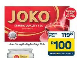 Pick n Pay Hypermarket Joko Strong Quality Tea Bags 200s offer