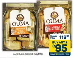Pick n Pay Ouma Rusks Assorted 450/500g offer