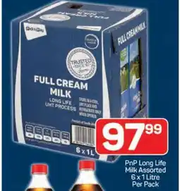 Pick n Pay PnP Long Life Milk Assorted 6 x 1 Litre Per Pack offer