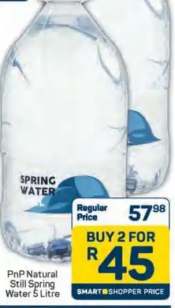 Pick n Pay PnP Natural Still Spring Water 5 Litre offer