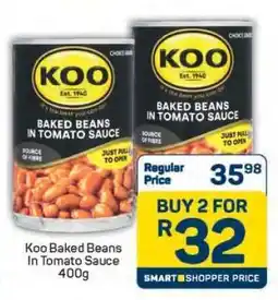 Pick n Pay Koo Baked Beans in Tomato Sauce 400g offer