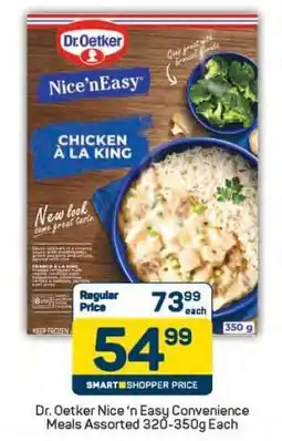 Pick n Pay Dr. Oetker Nice‘n Easy Convenience Meals Assorted 320-350g Each offer