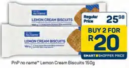 Pick n Pay PnP no name Lemon Cream Biscuits 150g offer