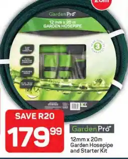 Pick n Pay GardenPro 12mm x 20m Garden Hosepipe and Starter Kit offer