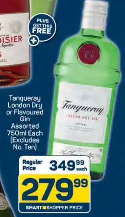 Pick n Pay Tanqueray London Dry or Flavoured Gin Assorted 750ml Each (Excludes No. Ten) offer