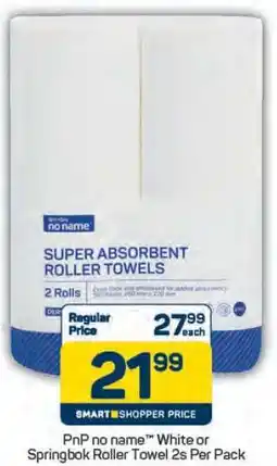 Pick n Pay PnP no name White or Springbok Roller Towel 2s Per Pack offer
