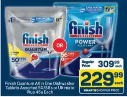 Pick n Pay Finish Quantum All in One Dishwasher Tablets Assorted 50/56s or Ultimate Plus 45s Each offer
