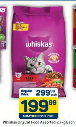 Pick n Pay Whiskas Dry Cat Food Assorted 2.7kg Each offer
