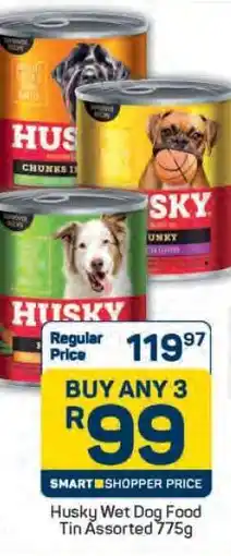 Pick n Pay Husky Wet Dog Food Tin Assorted 775g offer