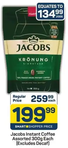 Pick n Pay Jacobs Instant Coffee Assorted 300g Each (Excludes Decaf) offer