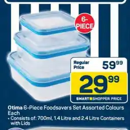 Pick n Pay Otima 6-Piece Foodsavers Set Assorted Colours Each offer