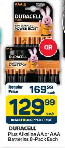 Pick n Pay Duracell Plus Alkaline AA or AAA Batteries 8-Pack Each offer
