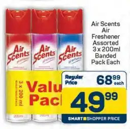 Pick n Pay Air Scents Air Freshener Assorted 3 x 200ml Banded Pack Each offer