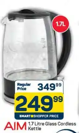 Pick n Pay AIM 1.7 Litre Glass Cordless Kettle offer