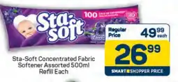 Pick n Pay Sta-Soft Concentrated Fabric Softener Assorted 500ml Refill Each offer