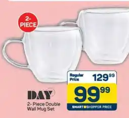 Pick n Pay DAY 2-Piece Double Wall Mug Set offer