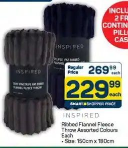 Pick n Pay INSPIRED Ribbed Flannel Fleece Throw offer
