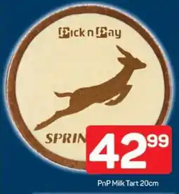 Pick n Pay PnP Milk Tart 20cm offer