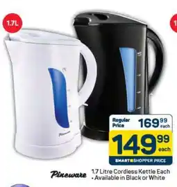 Pick n Pay Pineware 1.7 Litre Cordless Kettle offer