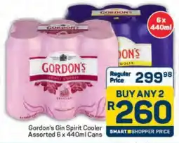 Pick n Pay Gordon's Gin Spirit Cooler Assorted 6 x 440ml Cans offer