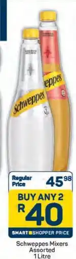 Pick n Pay Schweppes Mixers Assorted 1 Litre offer