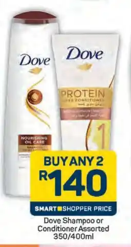 Pick n Pay Dove Shampoo or Conditioner Assorted 350/400ml offer