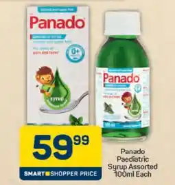 Pick n Pay Panado Paediatric Syrup Assorted 100ml Each offer