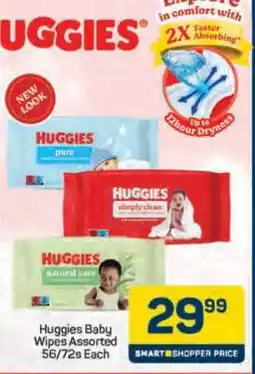 Pick n Pay Huggies Baby Wipes Assorted 56/72s Each offer