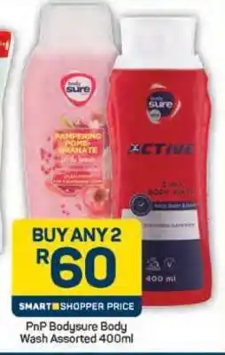 Pick n Pay PnP Bodysure Body Wash Assorted 400ml offer
