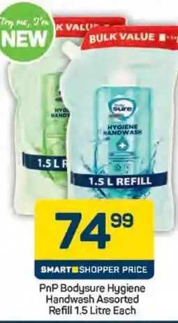 Pick n Pay PnP Bodysure Hygiene Handwash Assorted Refill 1.5 Litre Each offer