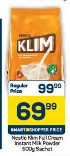 Pick n Pay Nestlé Klim Full Cream Instant Milk Powder 500g Sachet offer