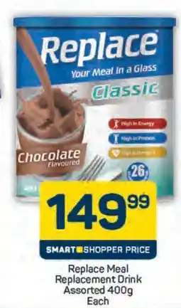 Pick n Pay Replace Meal Replacement Drink Assorted 400g offer