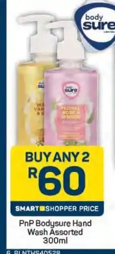 Pick n Pay PnP Bodysure Hand Wash Assorted 300ml offer