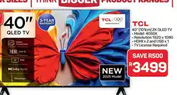 Pick n Pay Hypermarket TCL 40 2K QLED TV offer