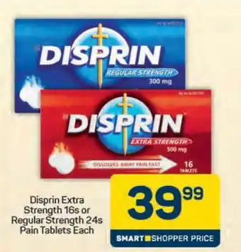 Pick n Pay Disprin Extra Strength 16s or Regular Strength 24s Pain Tablets Each offer