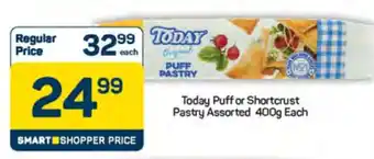 Pick n Pay Today Puff or Shortcrust Pastry Assorted 400g Each offer