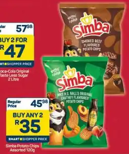 Pick n Pay Hypermarket Simba Potato Chips Assorted 120g offer