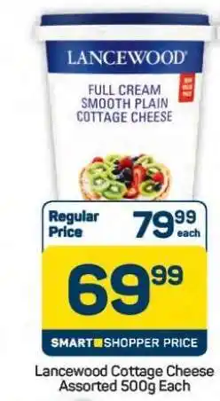 Pick n Pay Hypermarket Lancewood Cottage Cheese Assorted 500g offer