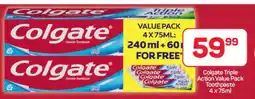 Pick n Pay Hypermarket Colgate Triple Action Value Pack Toothpaste offer