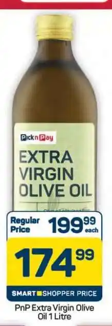 Pick n Pay Hypermarket PnP Extra Virgin Olive Oil 1 Litre offer