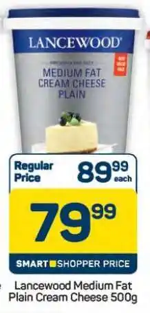 Pick n Pay Hypermarket Lancewood Medium Fat Plain Cream Cheese 500g offer
