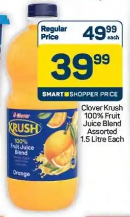 Pick n Pay Hypermarket Clover Krush 100 Fruit Juice Blend offer