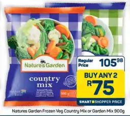 Pick n Pay Hypermarket Natures Garden Frozen Veg Country Mix or Garden Mix 900g offer