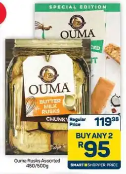 Pick n Pay Hypermarket Ouma Rusks Assorted 450/500g offer
