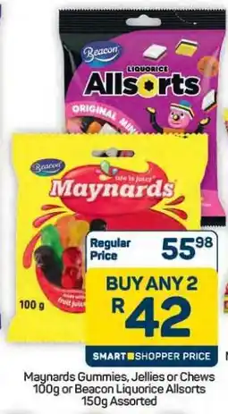Pick n Pay Hypermarket Maynards Gummies, Jellies or Chews / Beacon Liquorice Allsorts offer