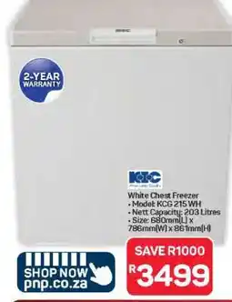 Pick n Pay Hypermarket White Chest Freezer offer