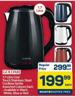 Pick n Pay Hypermarket Goldair 1.7 Litre Cool Touch Stainless Steel Cordless Kettle offer